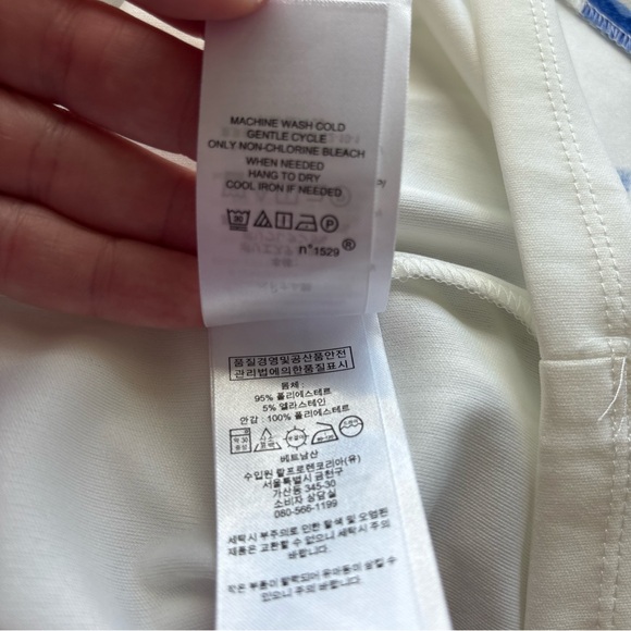 Ralph Lauren white and blue floral dress size 16P - Picture 10 of 12